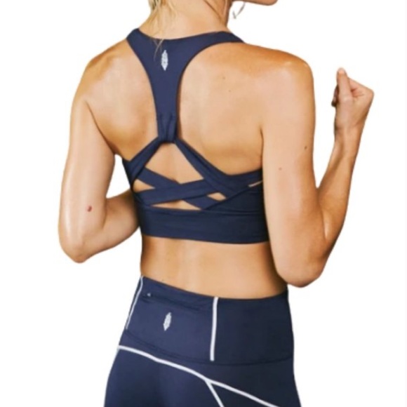 Free People Movement Lightening Synergy sport bra in navy - Picture 2 of 6